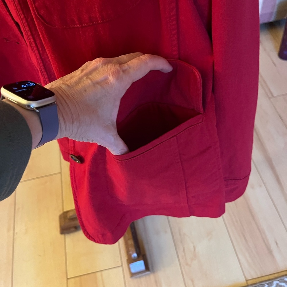 Uniqlo Inez De La Fressange Paris Red Women's Blazer Red Large - Picture 9 of 9